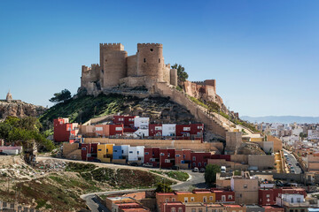 The citadel, castle, and walls of Cerro de San Cristóbal hill in Almeria city are one of the most...