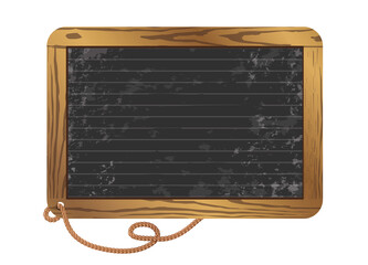 Obraz premium leere schwarze Schiefertafel zum beschriften