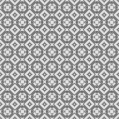 Black and white seamless background with geometric pattern. Vector graphics