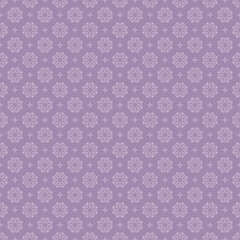 Purple background with seamless flower pattern