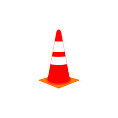 Traffic Cone illustration vector design islolated white 
