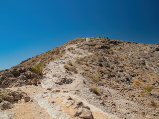 Sunny view of the landsacpe of Lone Mountain