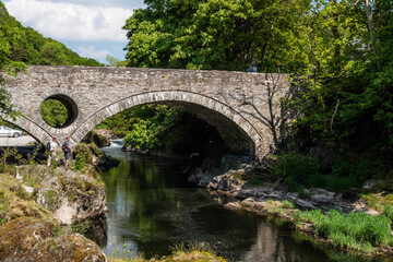 Fototapeta na wymiar Bridge over River Teifi Cenarth Carmarthenshire Wales