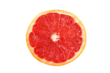 Red Grapefruit on a white background.