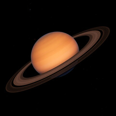 Here is Saturn on it's side, one of the biggest object of our solar system, orbiting around our sun.