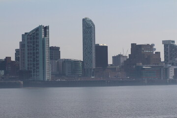 Fototapeta premium Liverpool waterfront in the fog