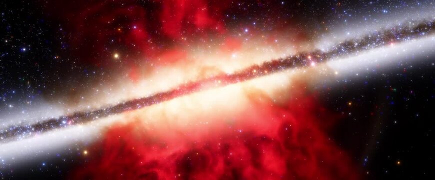 Here is M82, a galaxy close to our milky way with a giantnebula standing in his center.