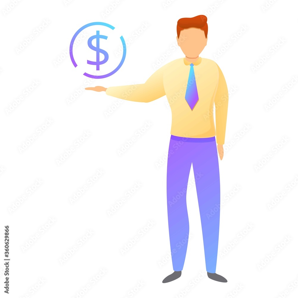 Poster manager communication icon. cartoon of manager communication vector icon for web design isolated on 