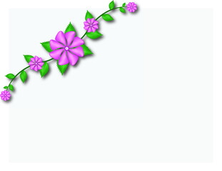 purple or pink flower frame