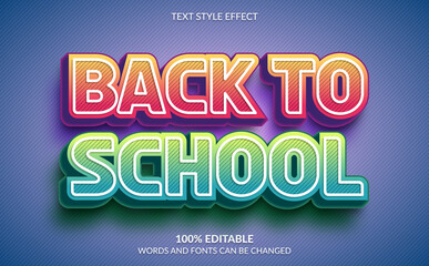 Editable Text Effect, Back To School Text Style