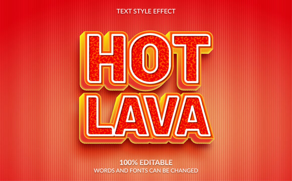 Editable Text Effect, Hot Lava Text Style