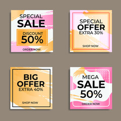 Social media template. Great vector for product marketing, online stores, sales promotions, web etc.