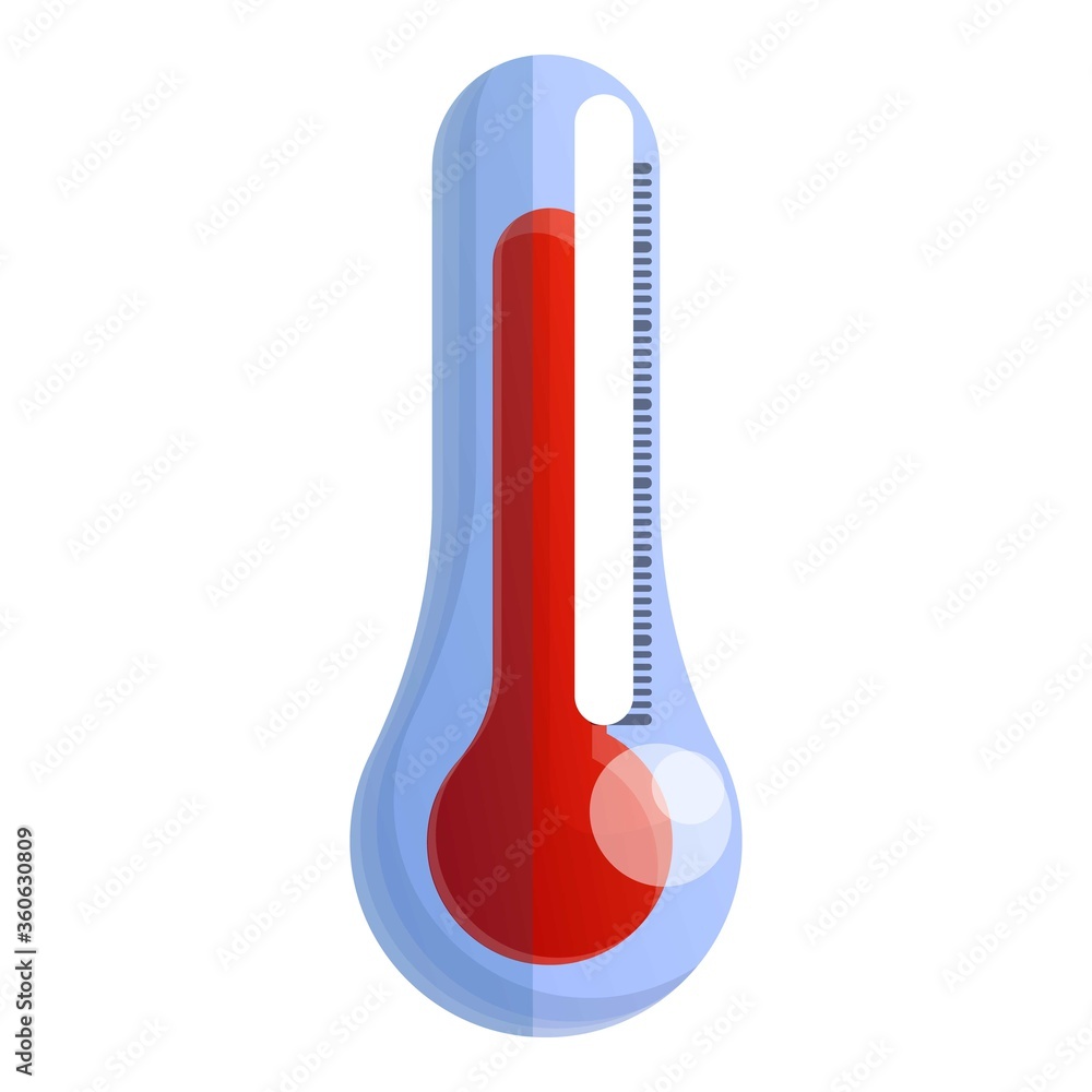Poster high temperature icon. cartoon of high temperature vector icon for web design isolated on white back