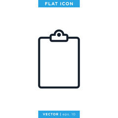 Clipboard Paper Icon Vector Design Template