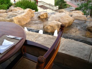 lunch at the waterfall