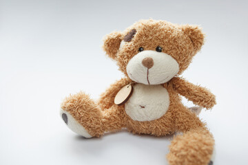 brown teddy bear on white