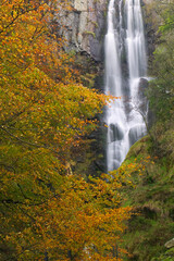 Fototapeta na wymiar Pistyll Rhaeadr Waterfalls Nr. Llanrhaeadr ym Mochnant Welshpool Powys Wales
