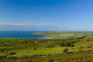 Over view of Newport nr Fishguard Pembrokeshire Wales