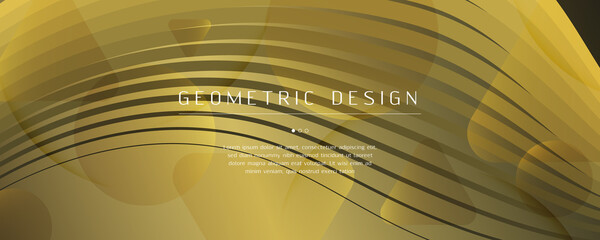 Abstract Vector Curve. Yellow Dynamic Wallpaper. 