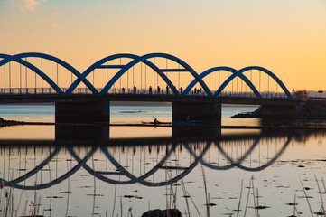 bridge at sunset