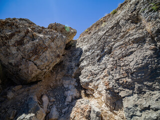 Sunny view of the landsacpe of Lone Mountain