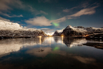 Nordlichter auf den Lofoten in Norwegen