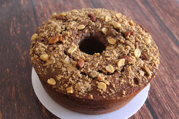 Bolo de chocolate com Amendoim 