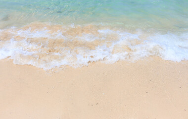 seascape paradise with clear water, mai ton island, Thailand with soft-focus