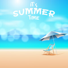 Hello summer in the beach vector background. vector illustration