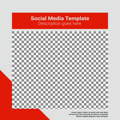 social media template design like letter pad head 