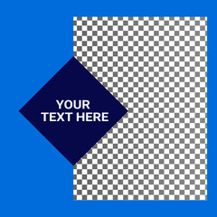 Fototapeta premium social media template with square and blue design 