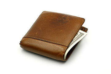 brown leather wallet