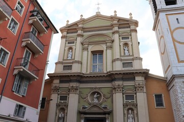 Obraz premium Eglise Sainte Reparate à Nice vue de l'extérieur, ville de Nice, Département des Alpes Maritimes, France