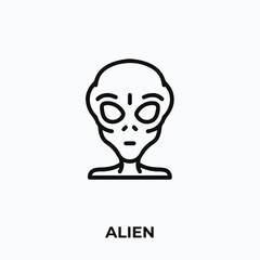 alien icon vector. alien sign symbol for your design.