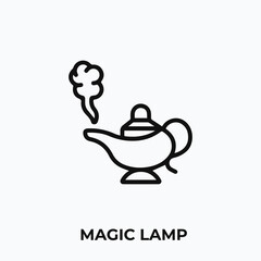 magic lamp icon vector. magic lamp sign symbol for your design.