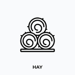 hay icon vector. hay sign symbol for your design.
