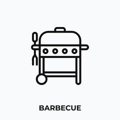 barbecue icon vector. Barbecue sign symbol for your design.