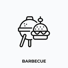 barbecue icon vector. Barbecue sign symbol for your design.