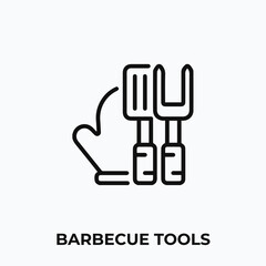 barbecue tools icon vector. Barbecue sign symbol for your design.