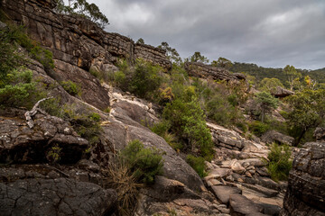 Hiking path in the Grampians National Park in Victoria, Australia.