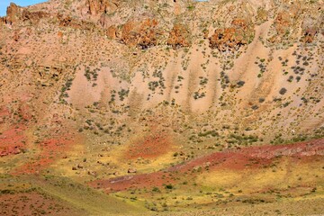Rock formations near Archarly on the road from Almaty to Taldykurgan