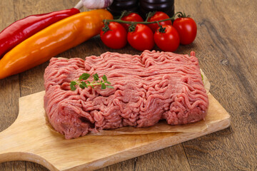 Raw turkey minced meat