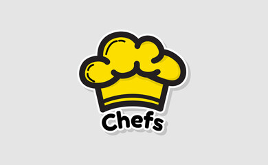Chef Hat Logo Template. Restaurant logo Design Inspiration. Bakery Logo Vector