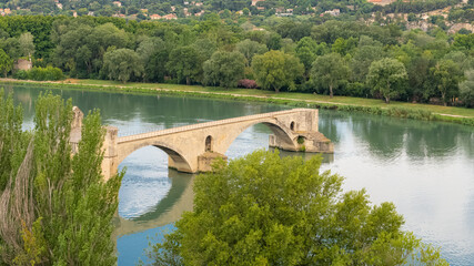 Avignon, the famous bridge Saint-Bénézet, named as the « pont d’Avignon » 
