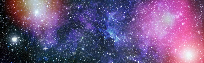 Colorful Starry Night Sky Outer Space background