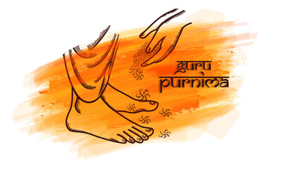 Sketching vector Illustration for the Day Of Honoring Celebration Guru Purnima.
