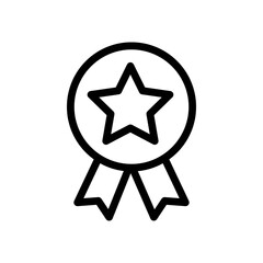 Winner trophy icon. Medal sign. Achievement prize symbol. Honor, victory sign.