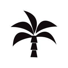 Palm tree or coconut tree line icon illustration isolated on white background.