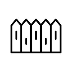 Fence icon illustration in line design style isolated on white background.