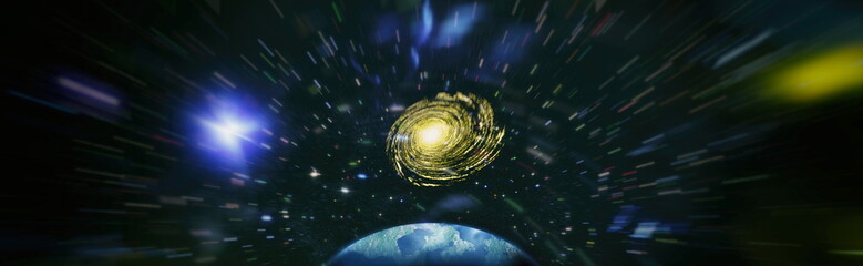 High definition star field background . Starry outer space background texture . Colorful Starry...